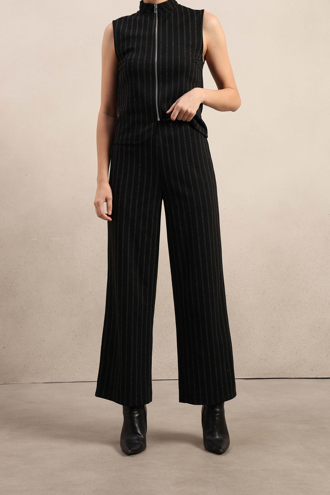 High Rise Pinstripe Pants