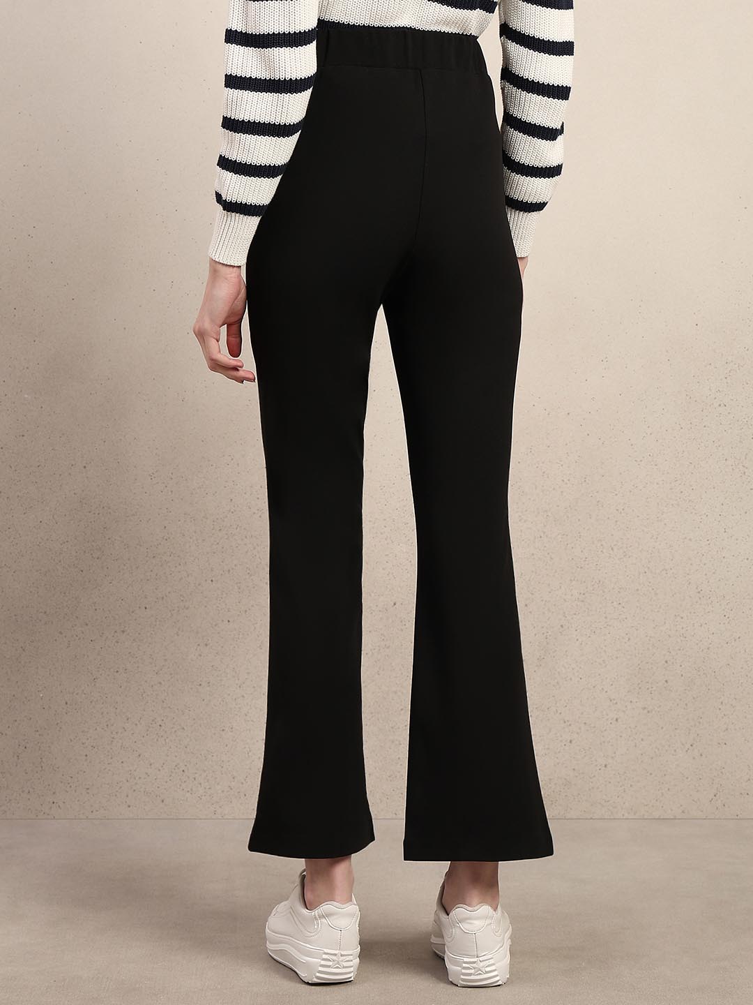 Black High Rise Bootcut Pants