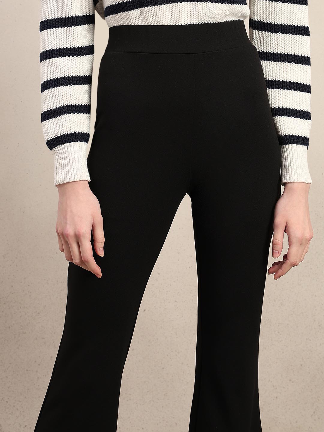 Black High Rise Bootcut Pants