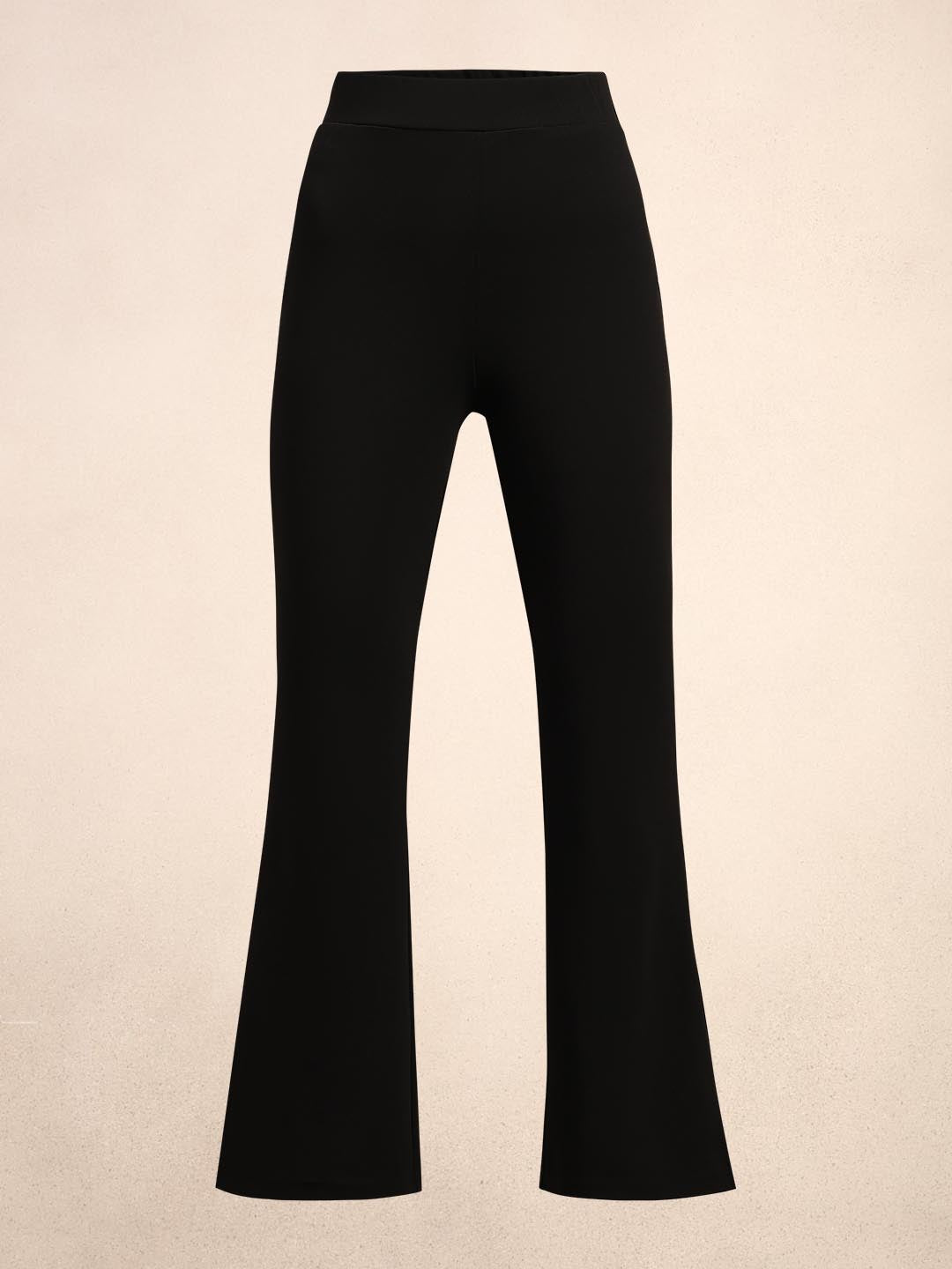 Black High Rise Bootcut Pants
