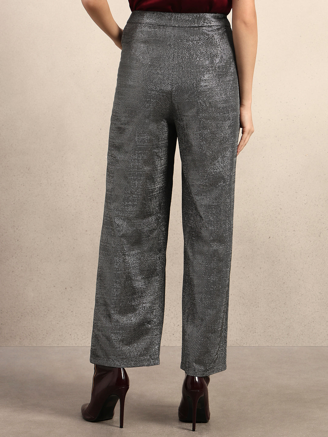 Self-Design Straight Fit Pants