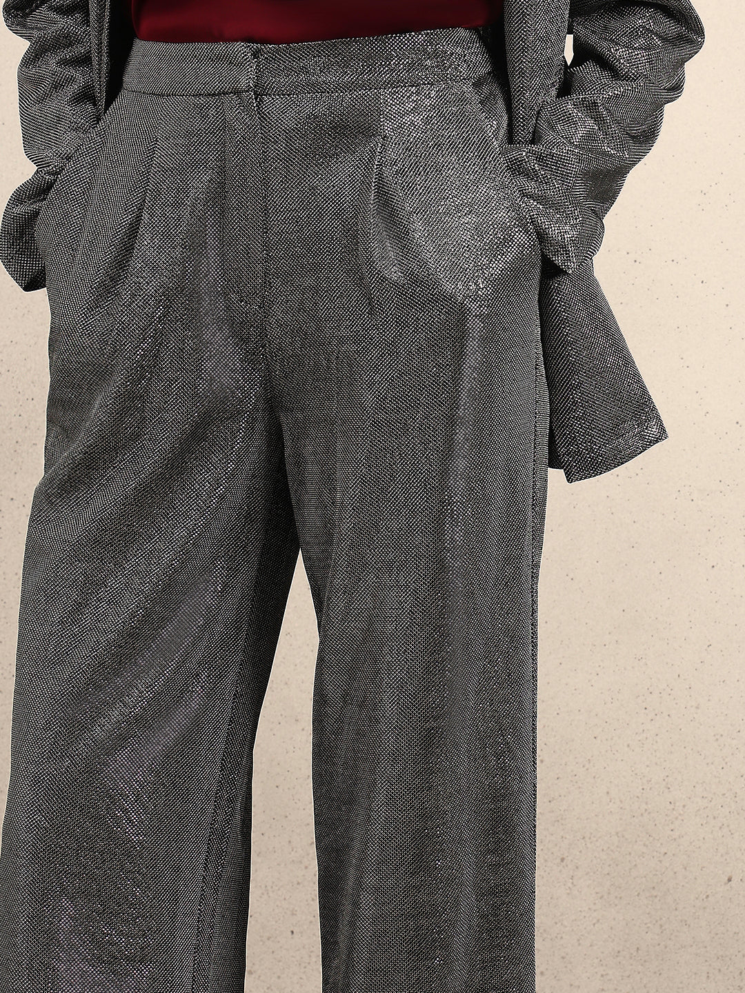 Self-Design Straight Fit Pants