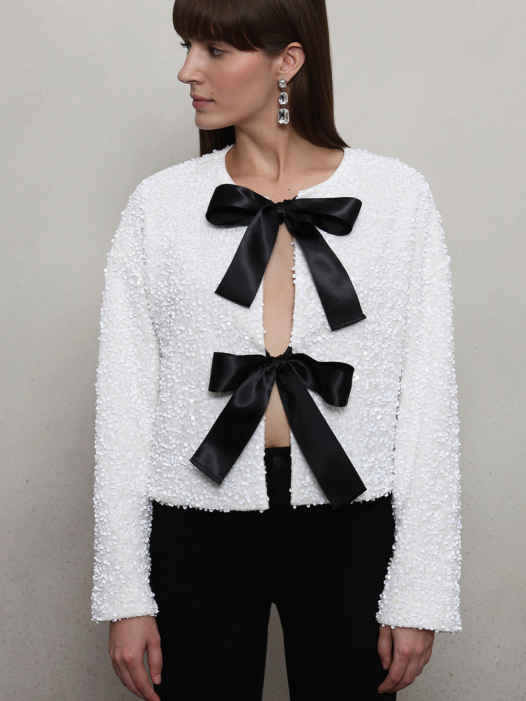 Oversized Bow Detail JACKET