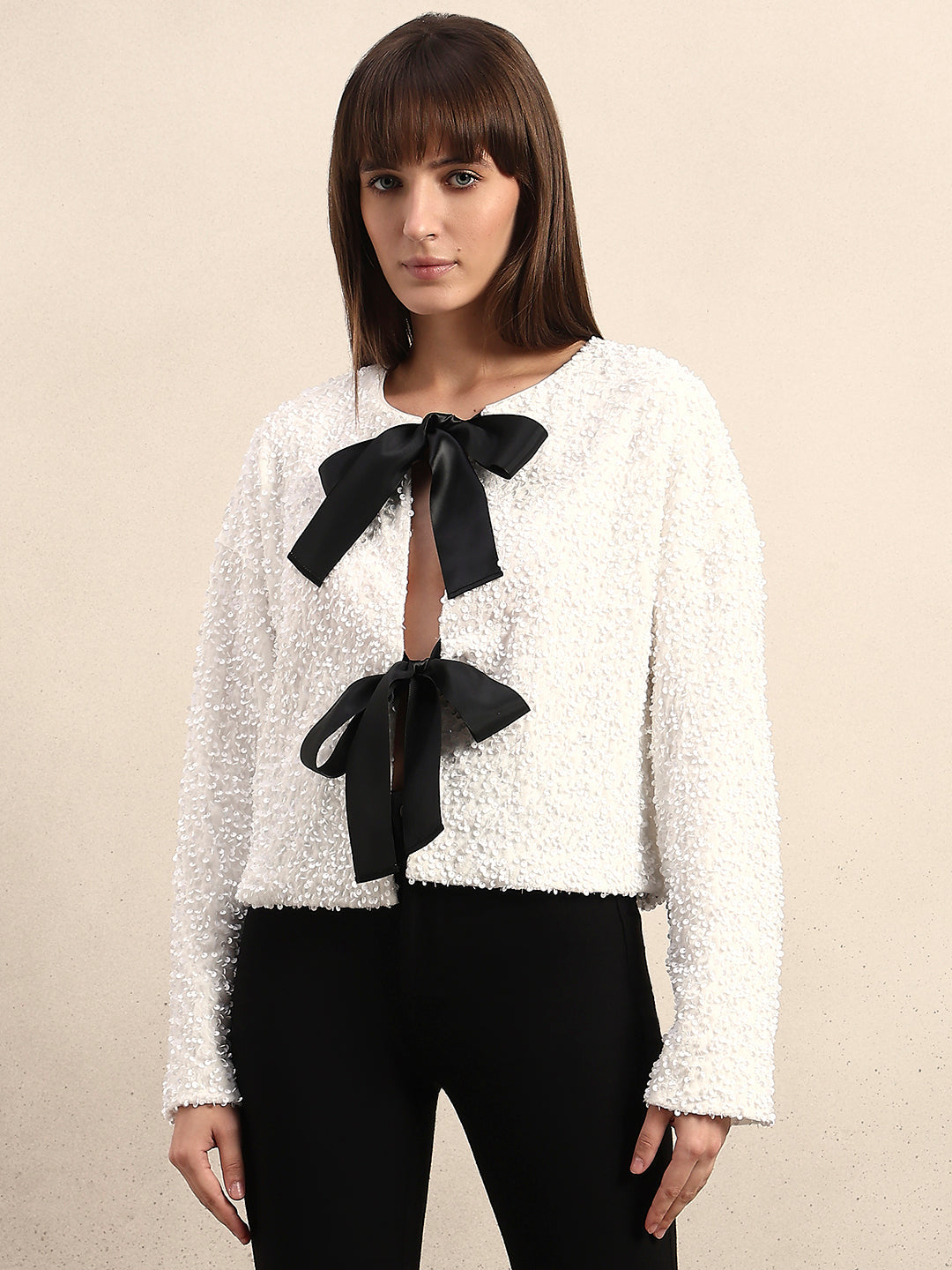 Oversized Bow Detail JACKET