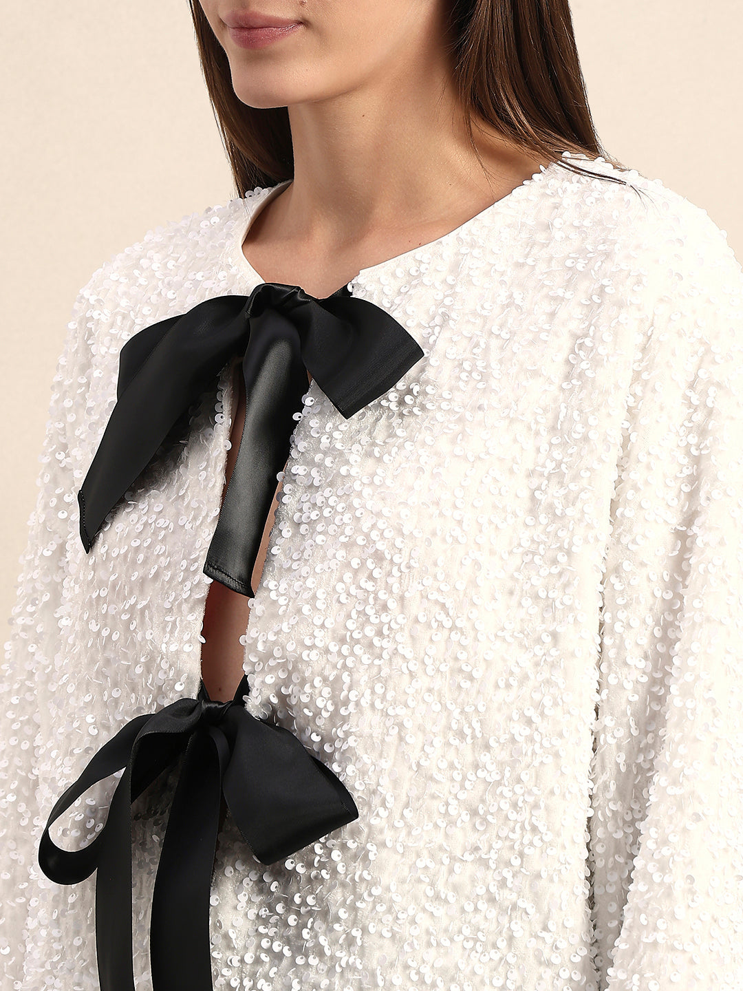 Oversized Bow Detail JACKET