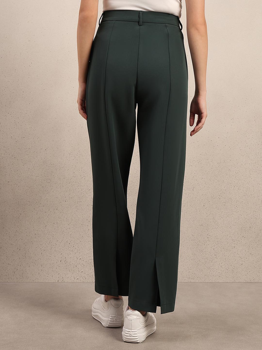 Dark Green High Rise Pants