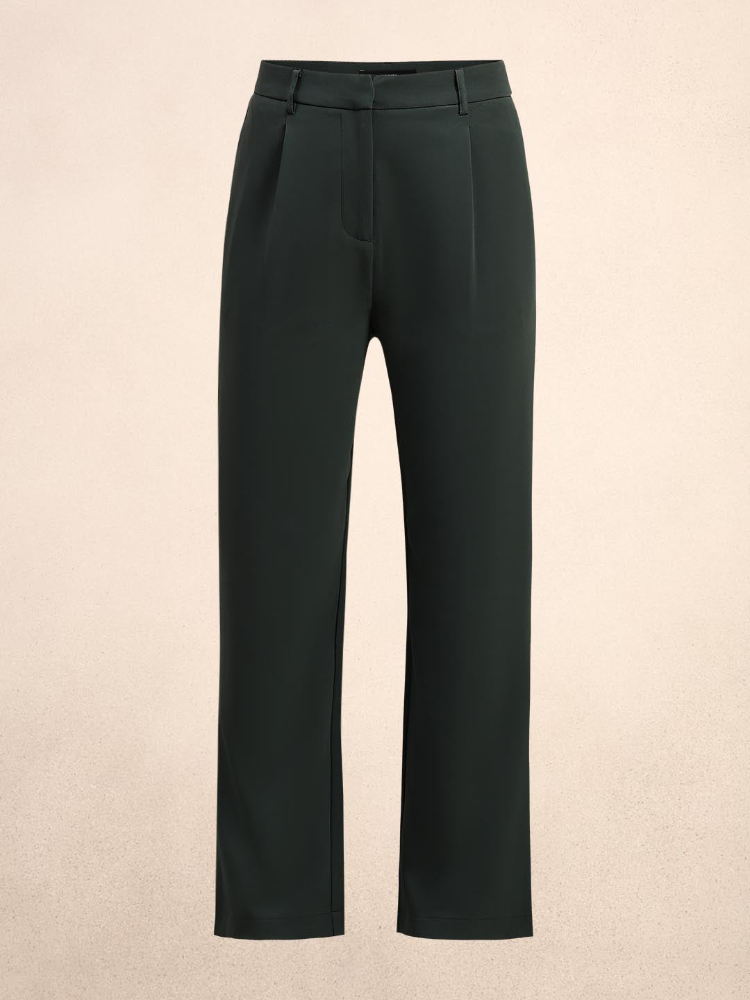 Dark Green High Rise Pants