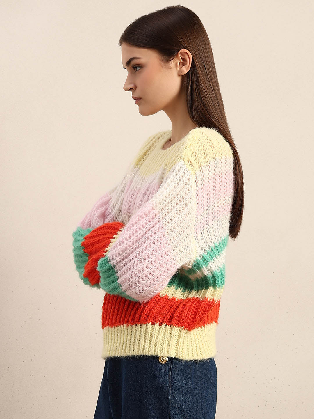 Multi-Colour Boatneck SWEATER