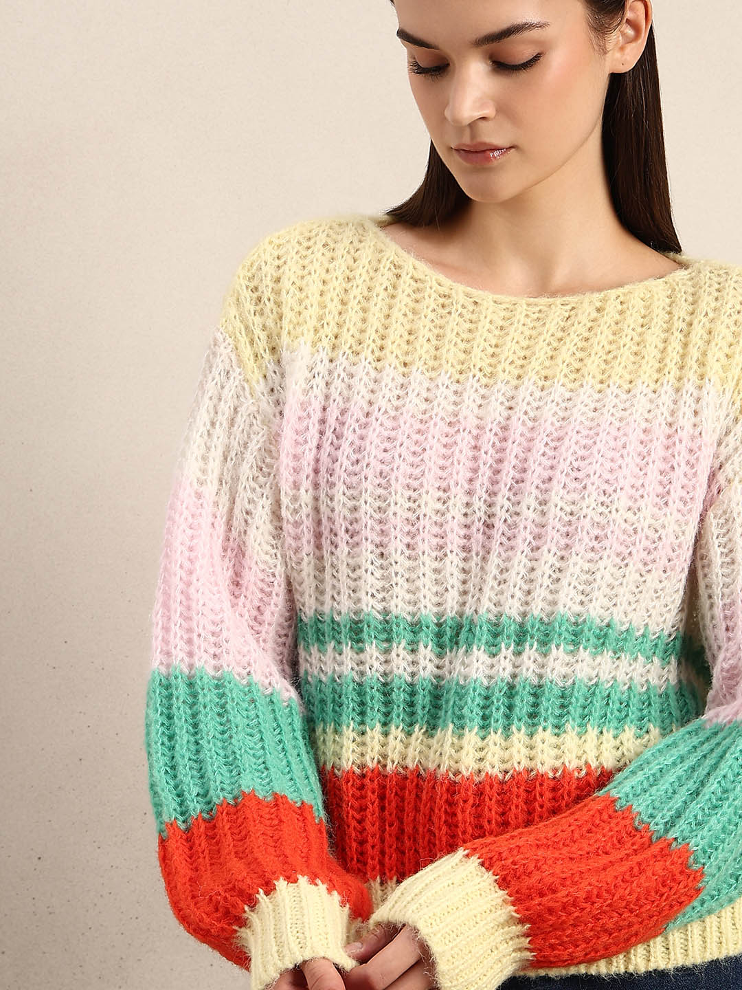 Multi-Colour Boatneck SWEATER