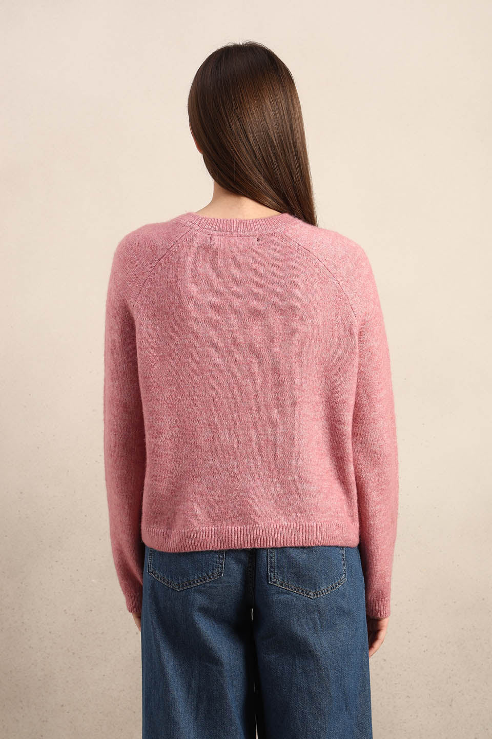 Heart Print O-Neck Pullover
