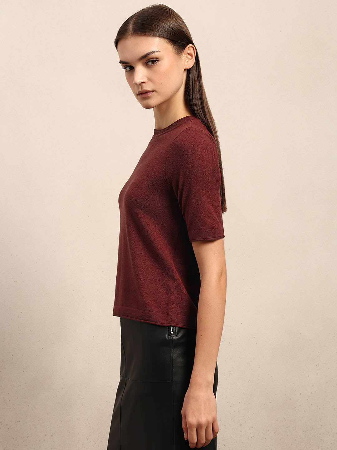 Short Sleeves O-Neck Pullover