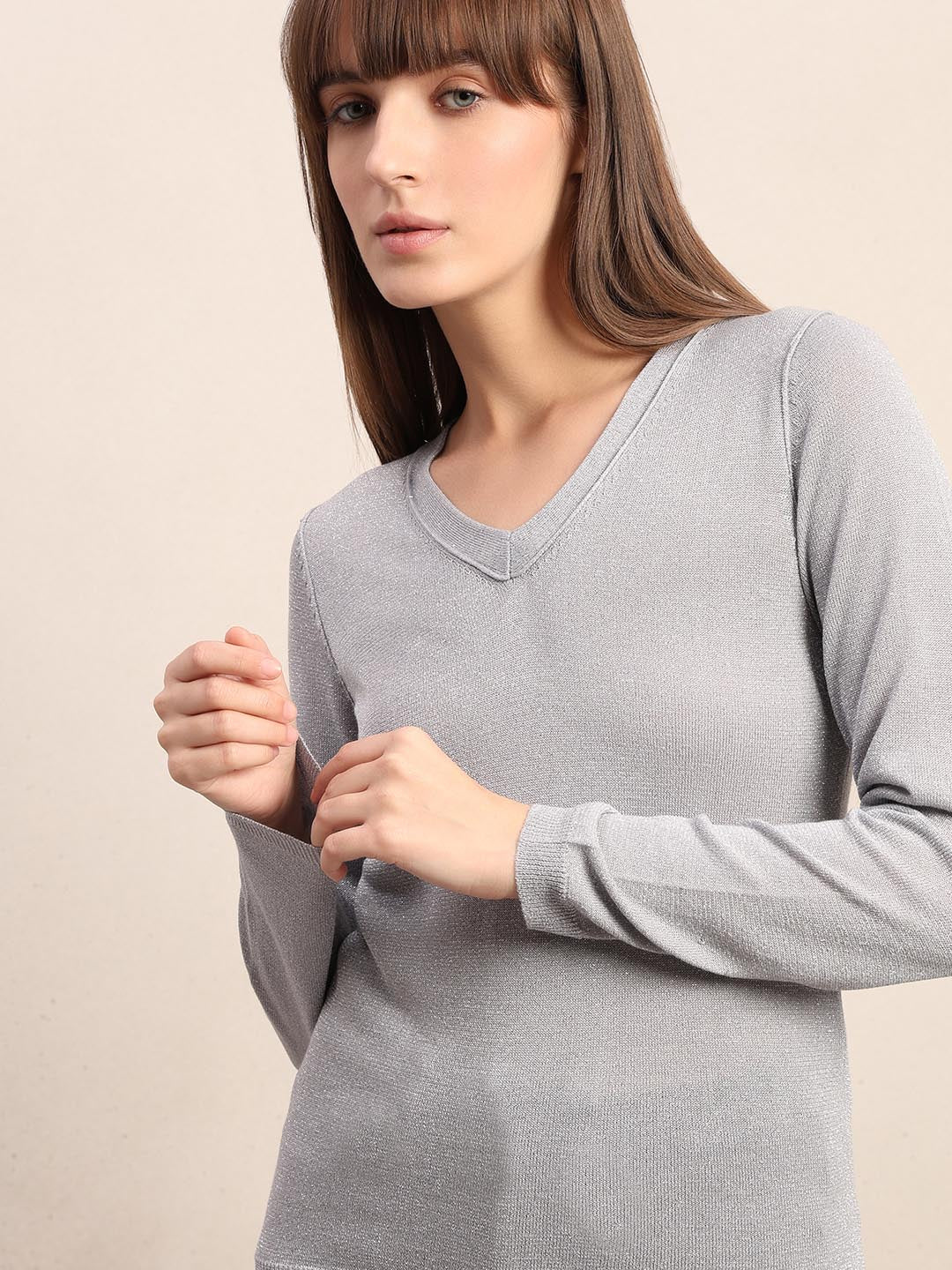 Grey Knitted Top