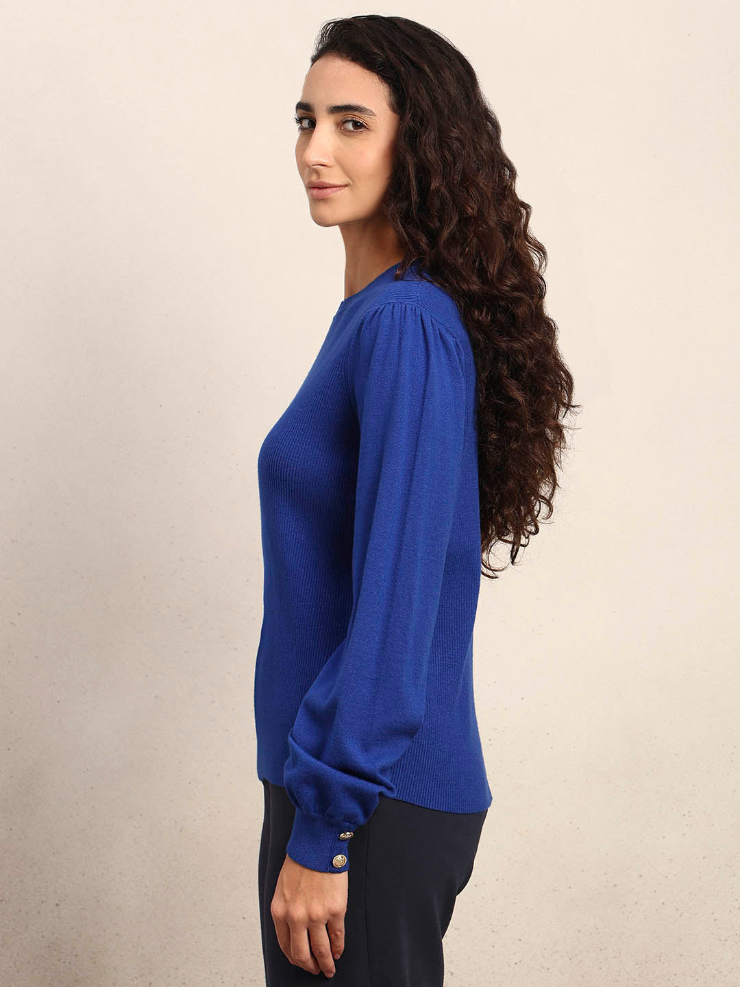 Royal Blue O-Neck Pullover