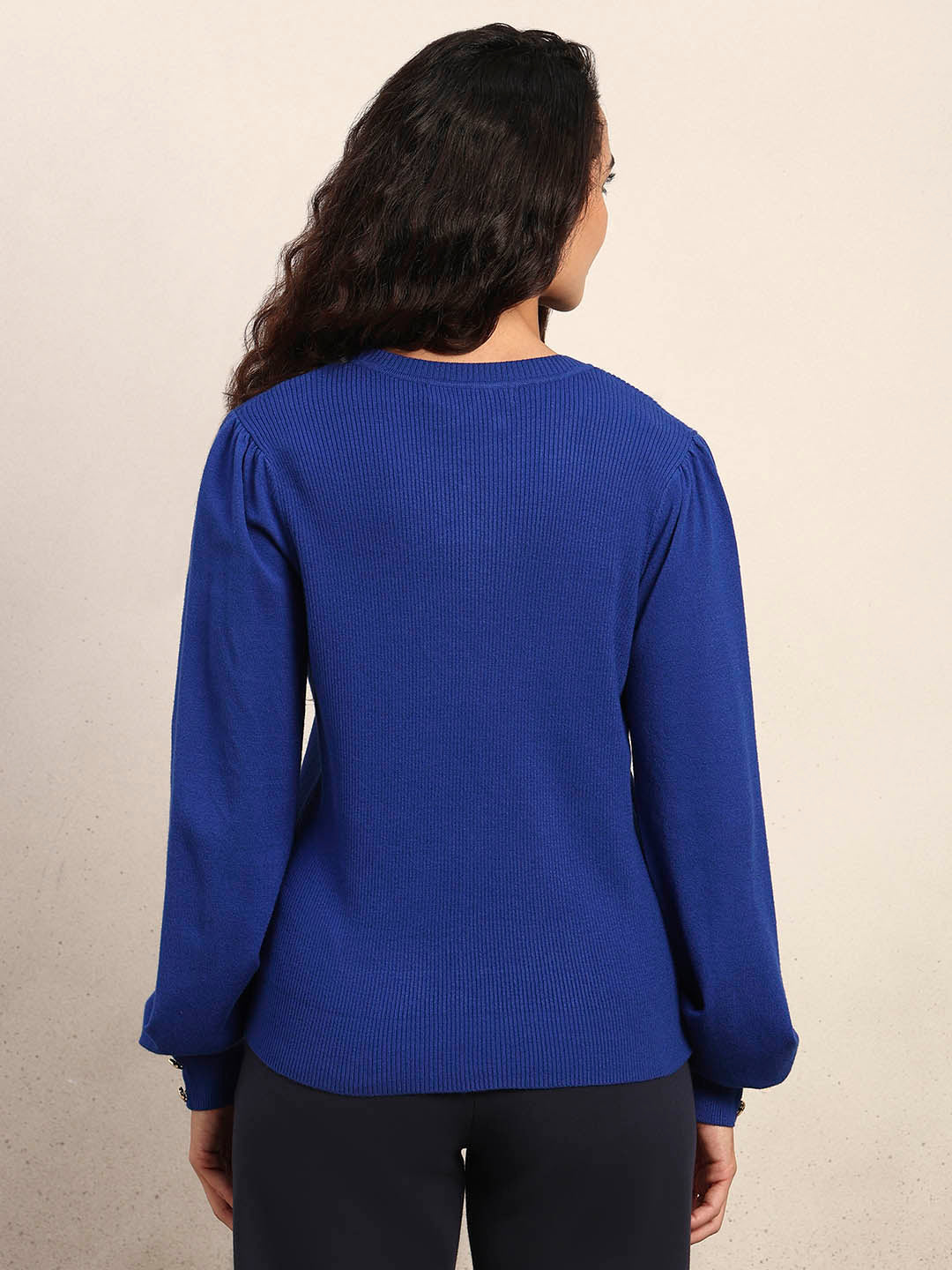 Royal Blue O-Neck Pullover