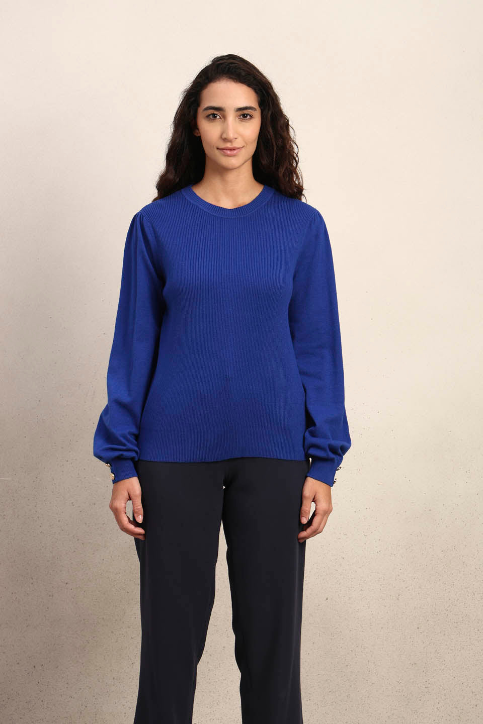 Royal Blue O-Neck Pullover