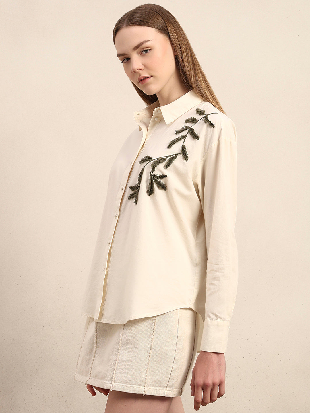 Embroidered Button Down Shirt