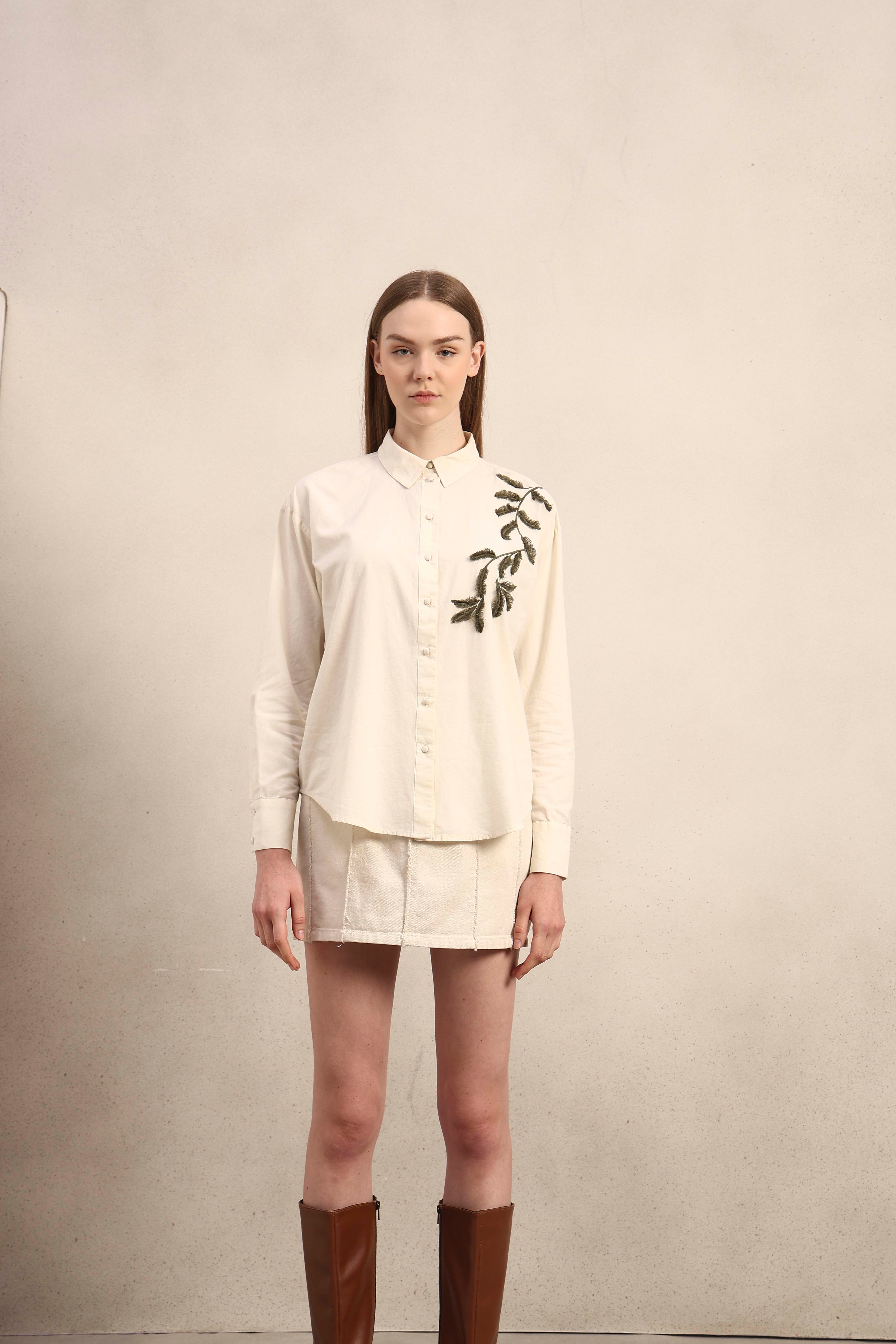 Embroidered Button Down Shirt