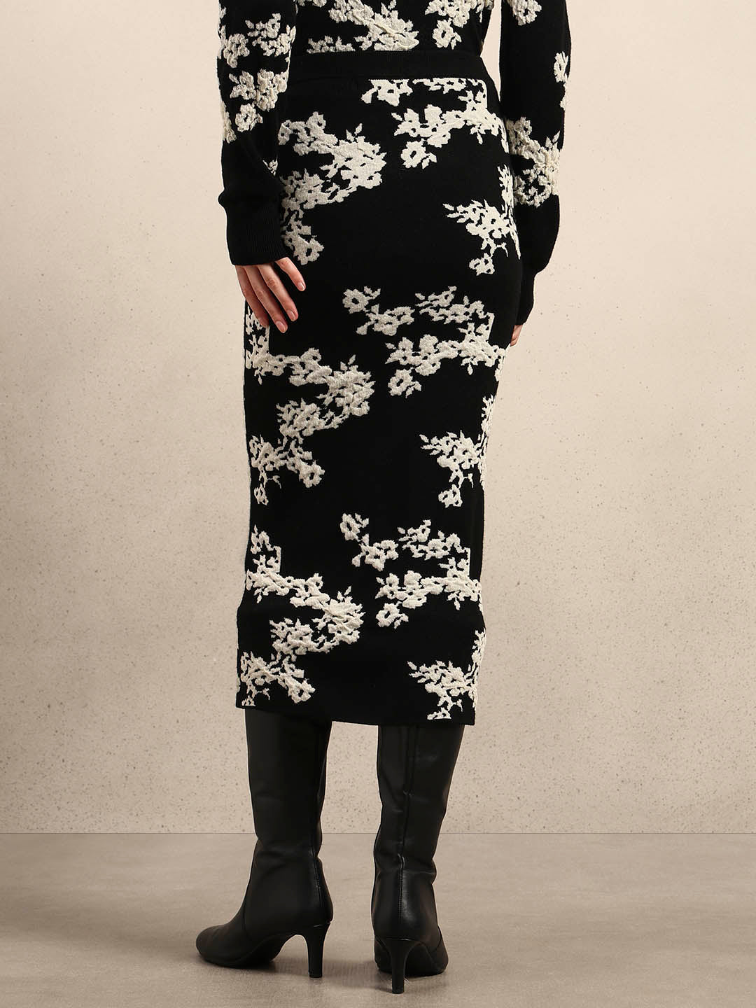 Floral Bodycon Midi Skirt