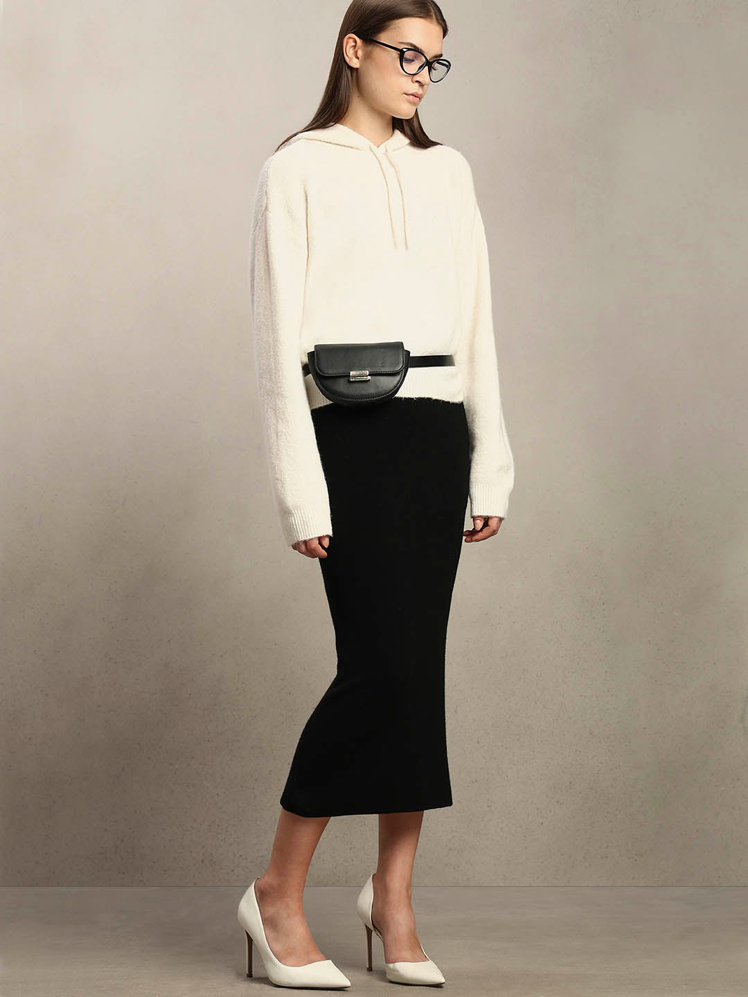 Knitted Bodycon Midi Skirt