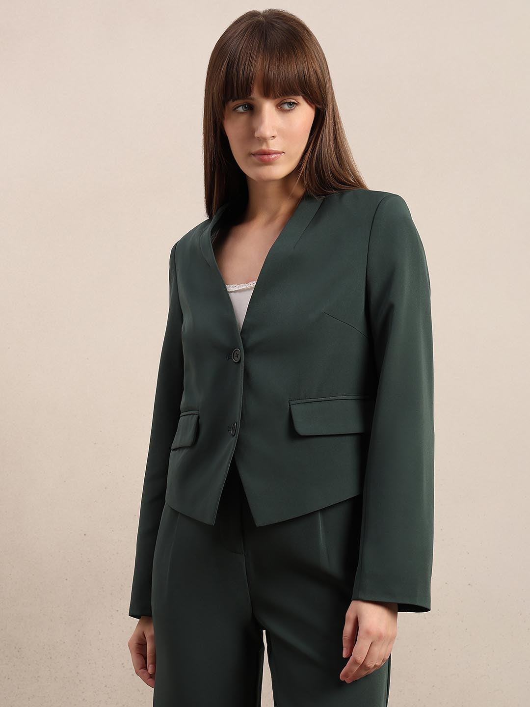 Dark Green Tailored Blazer