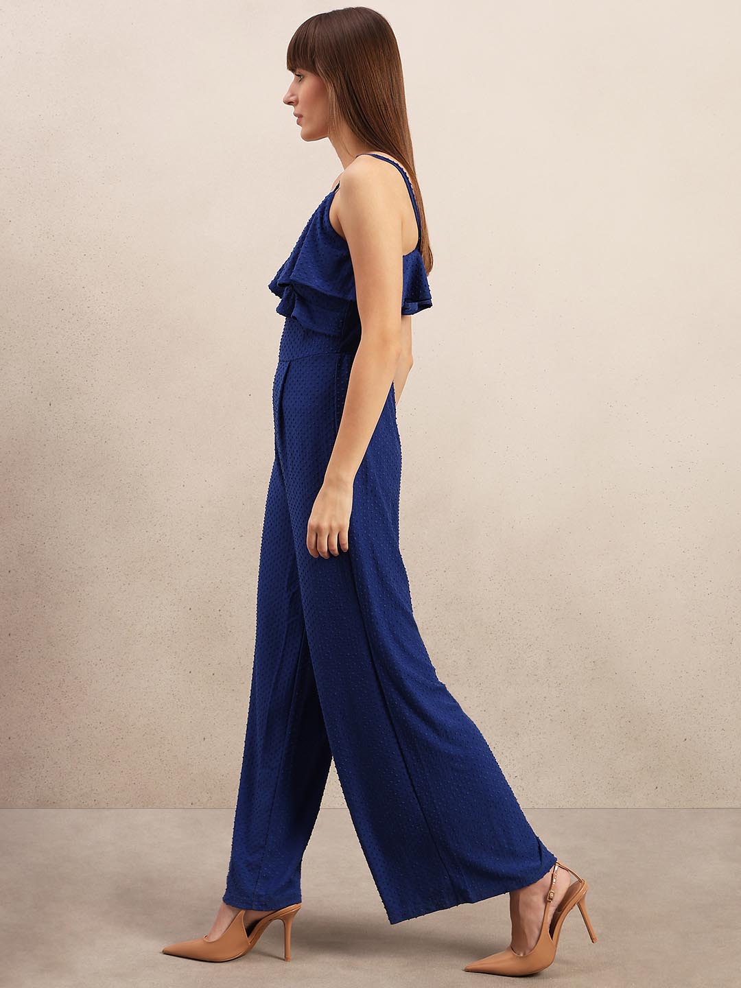 Textured Strappy Jumpsuit