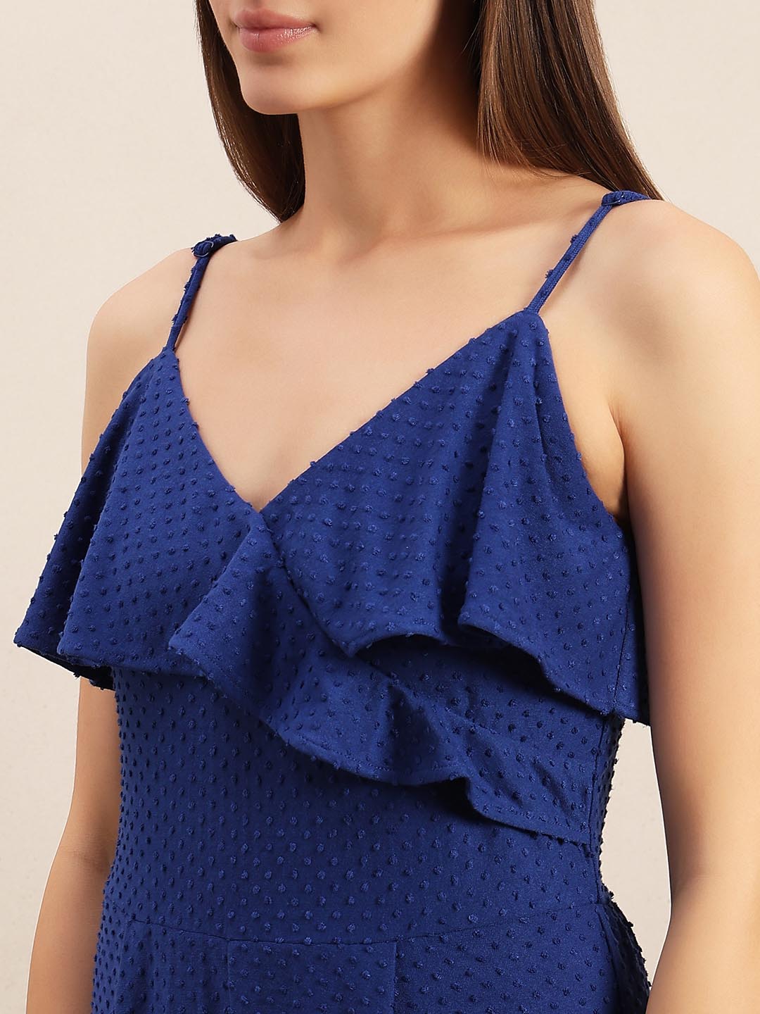 Textured Strappy Jumpsuit