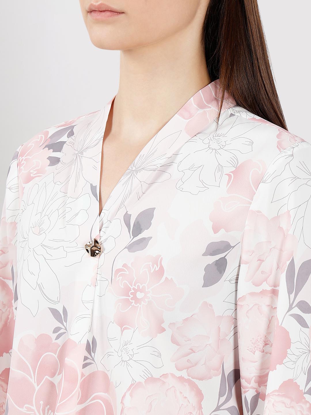Vero Moda Pink & White Floral Top