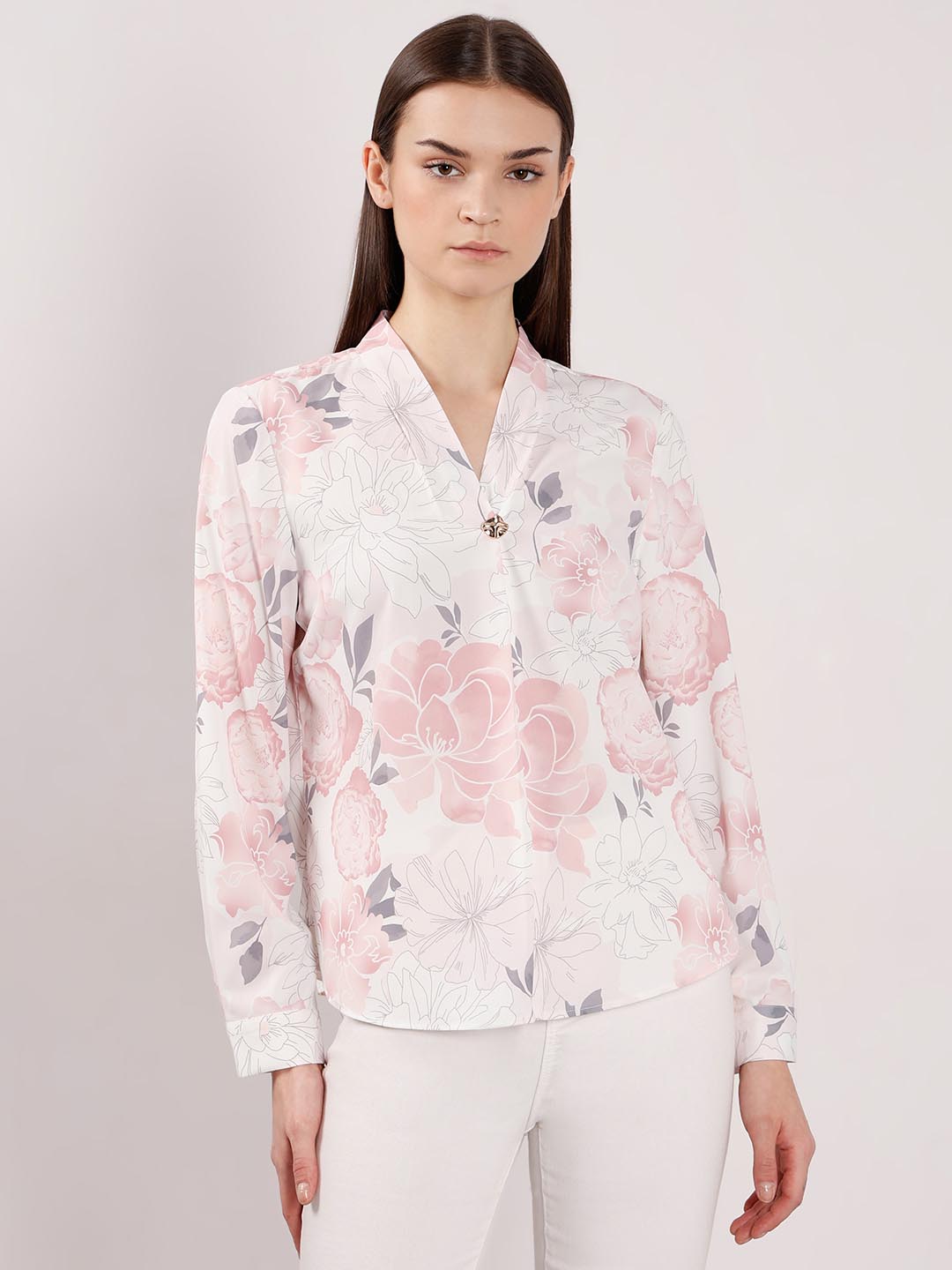 Vero Moda Pink & White Floral Top