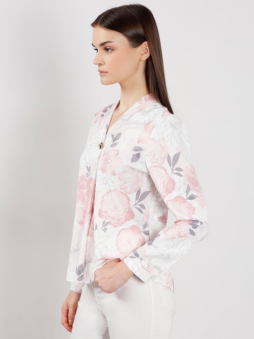 Vero Moda Pink & White Floral Top
