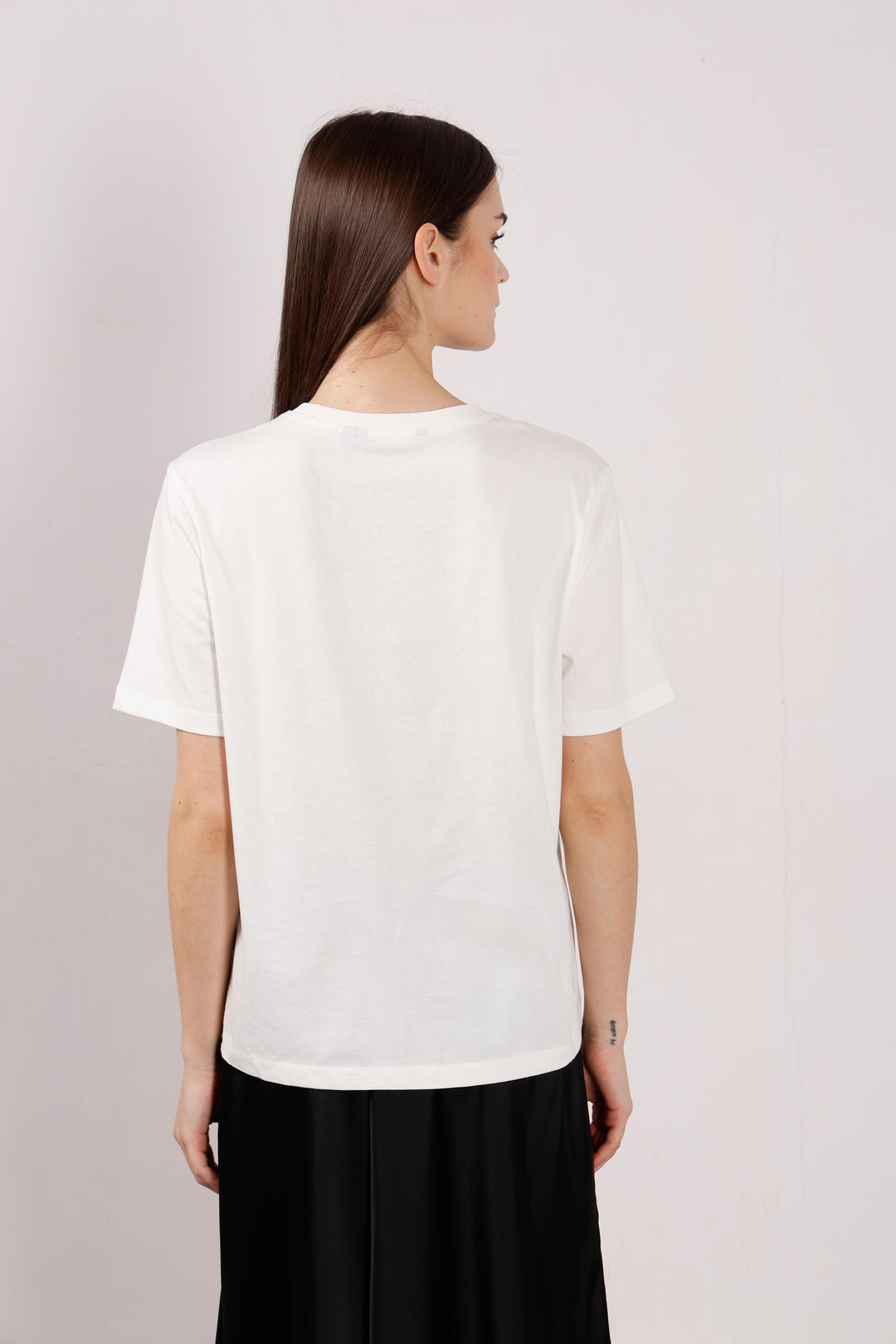Vero Moda White Printed Cotton T-Shirt
