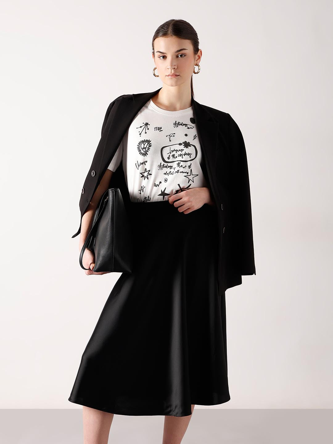 Vero Moda White Printed Cotton T-Shirt