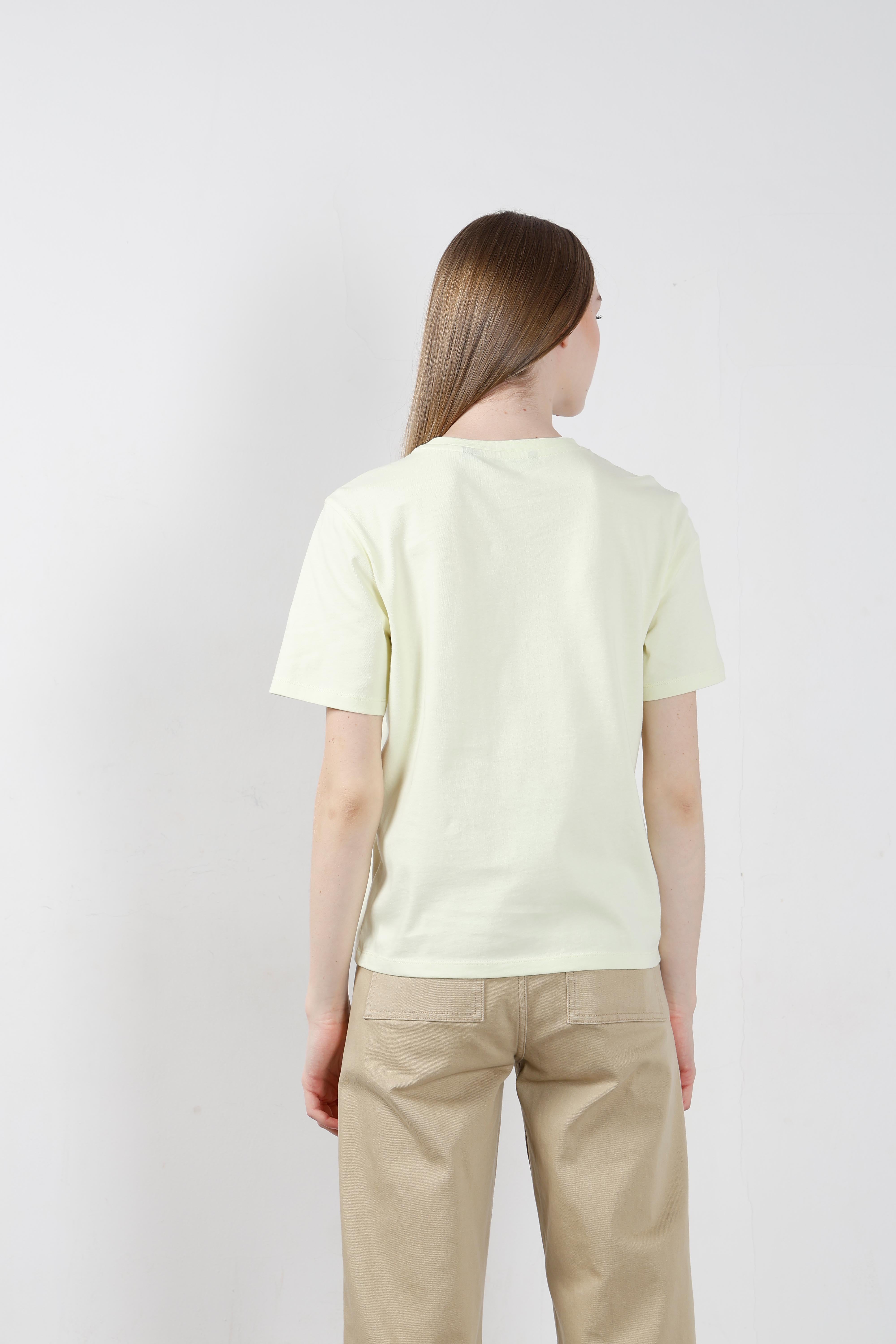 Vero Moda Lime Printed Cotton T-Shirt