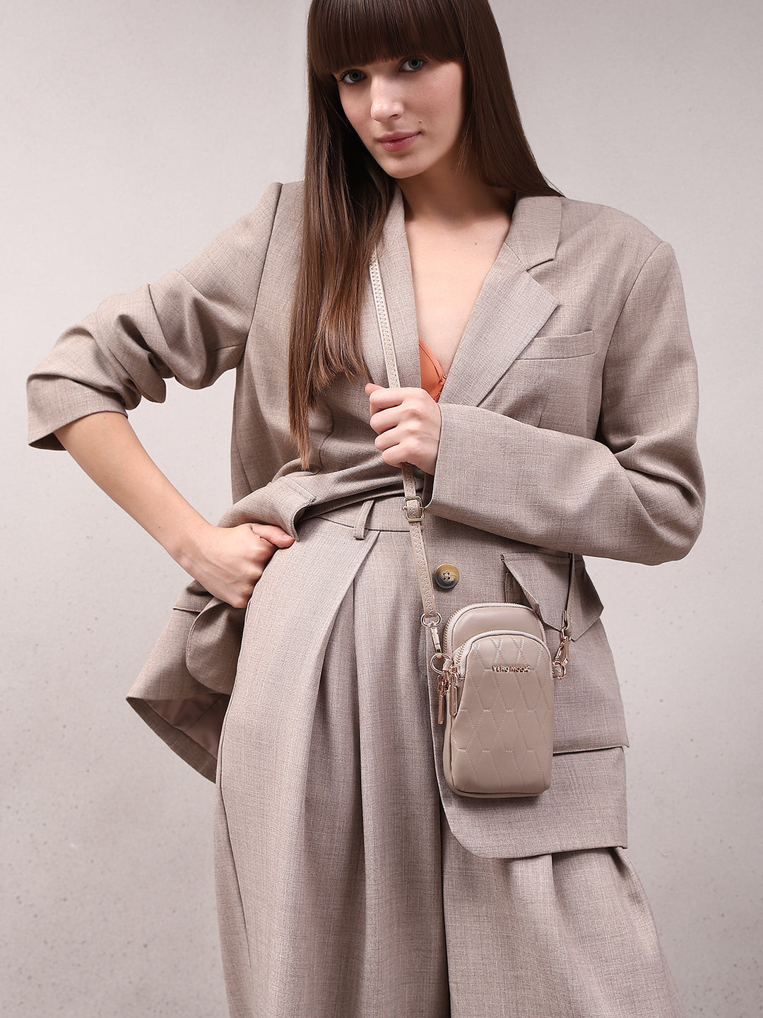 Beige Small Sling Bag