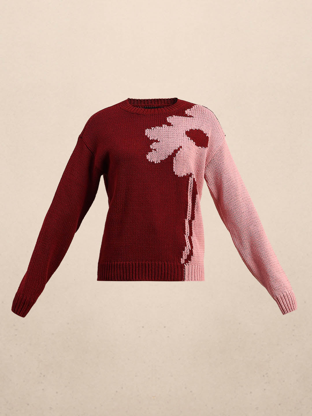 Dual Tone O-Neck Pullover