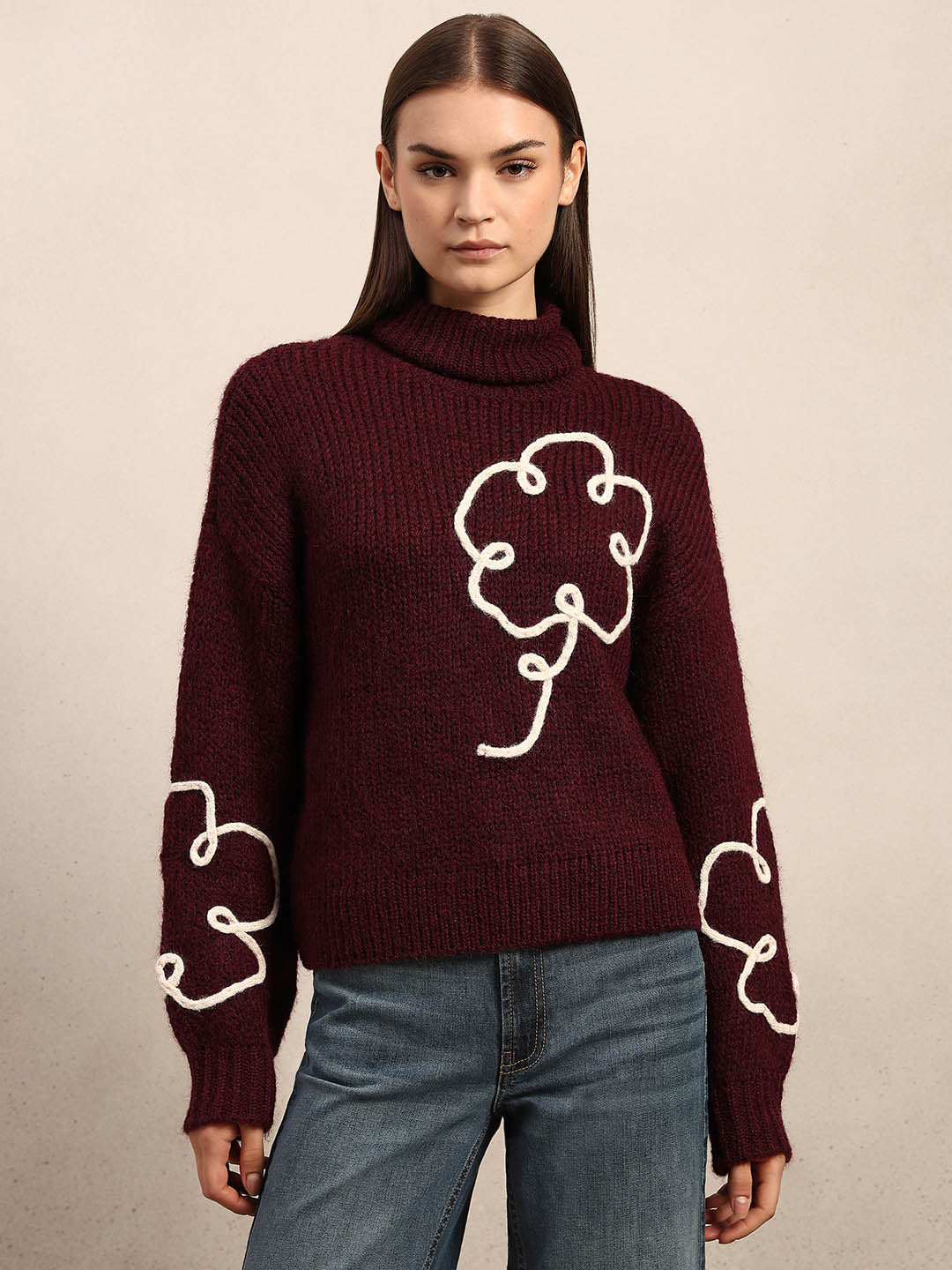 Embroidered Rollneck Sweater