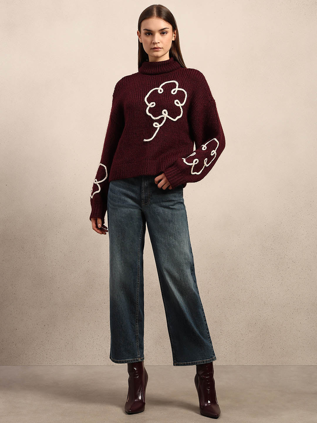Embroidered Rollneck Sweater