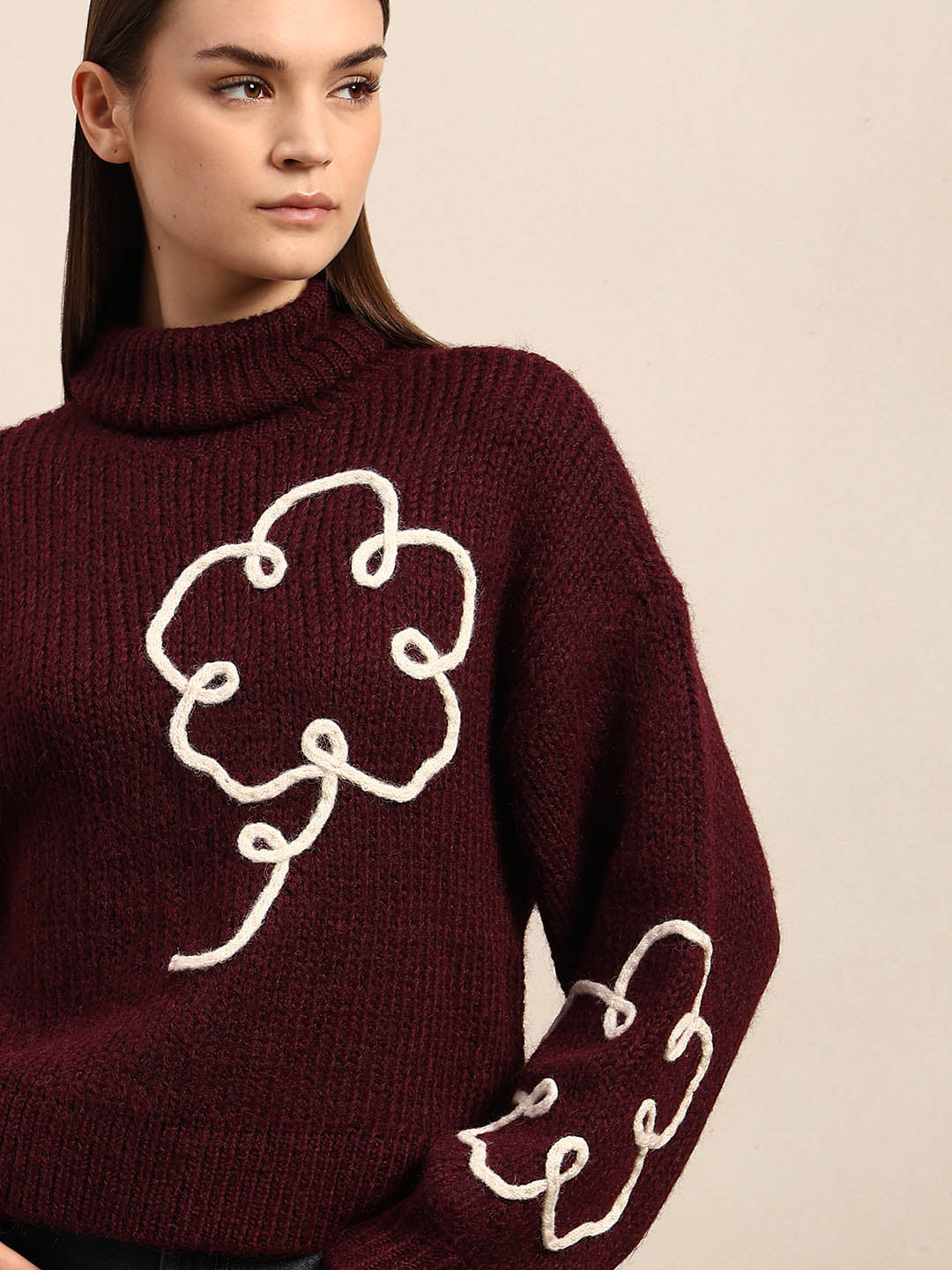 Embroidered Rollneck Sweater