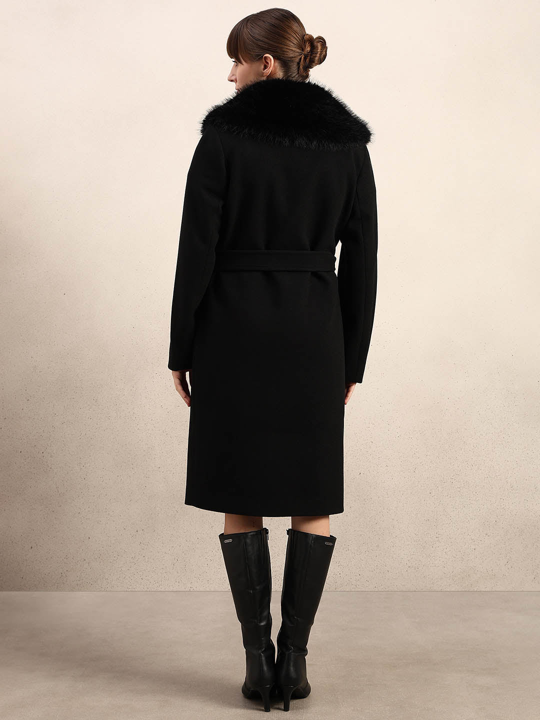 Black Belted Long Coat