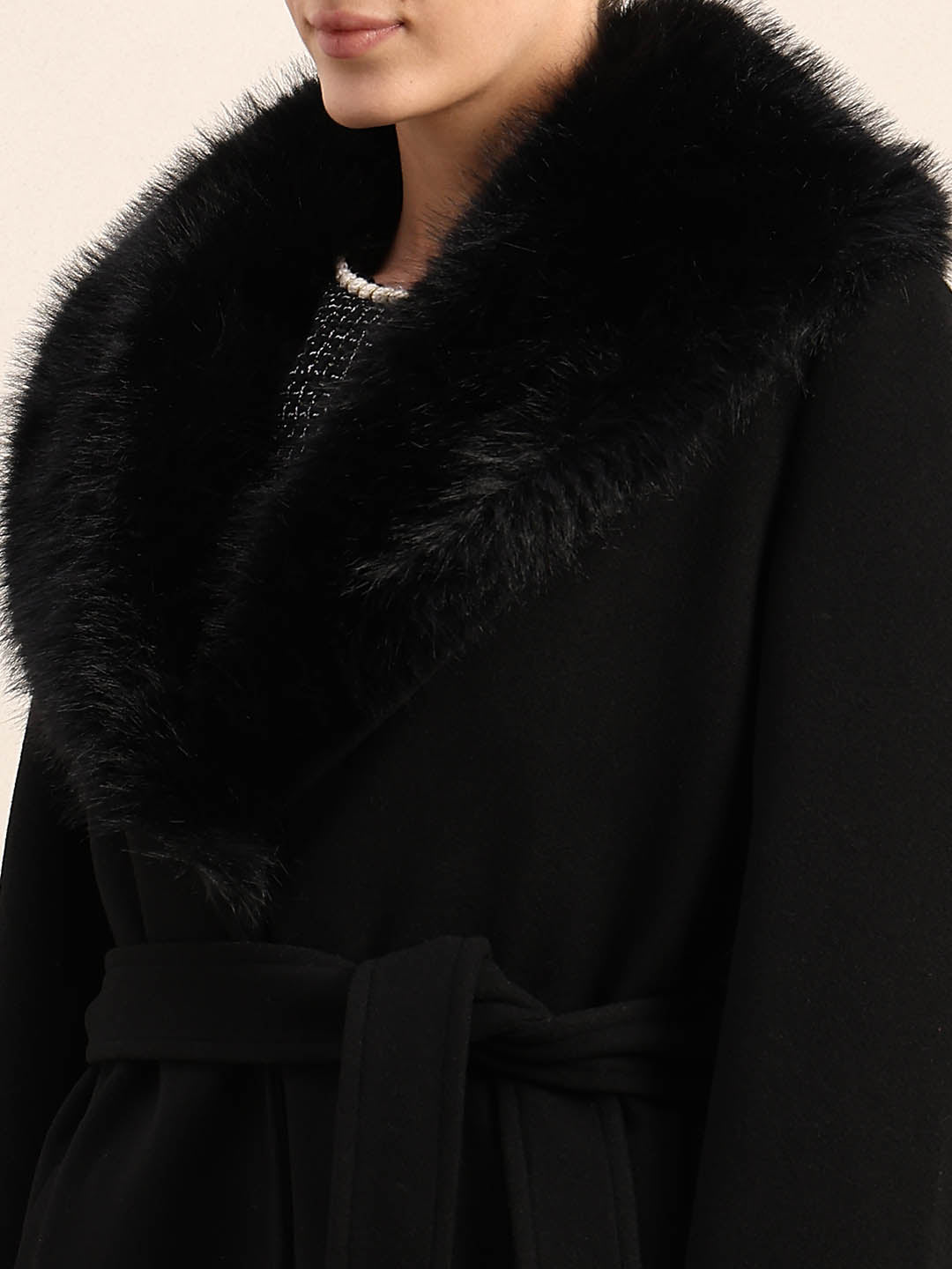 Black Belted Long Coat