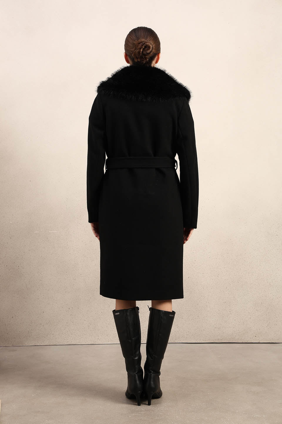 Black Belted Long Coat