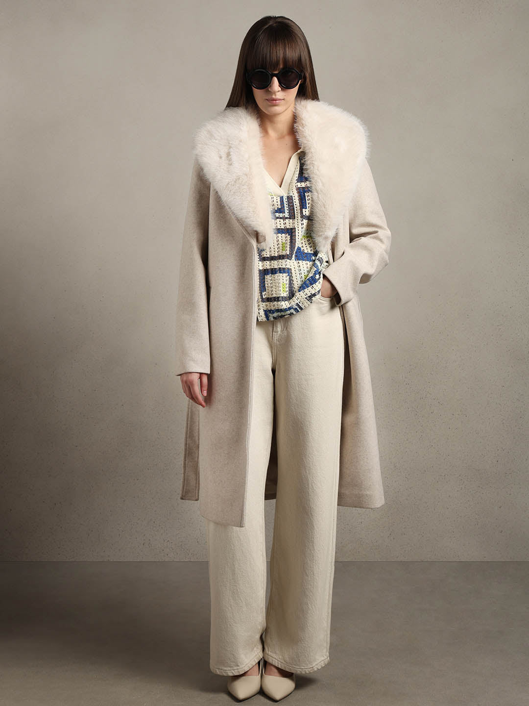 Off-White Belted Long Coat