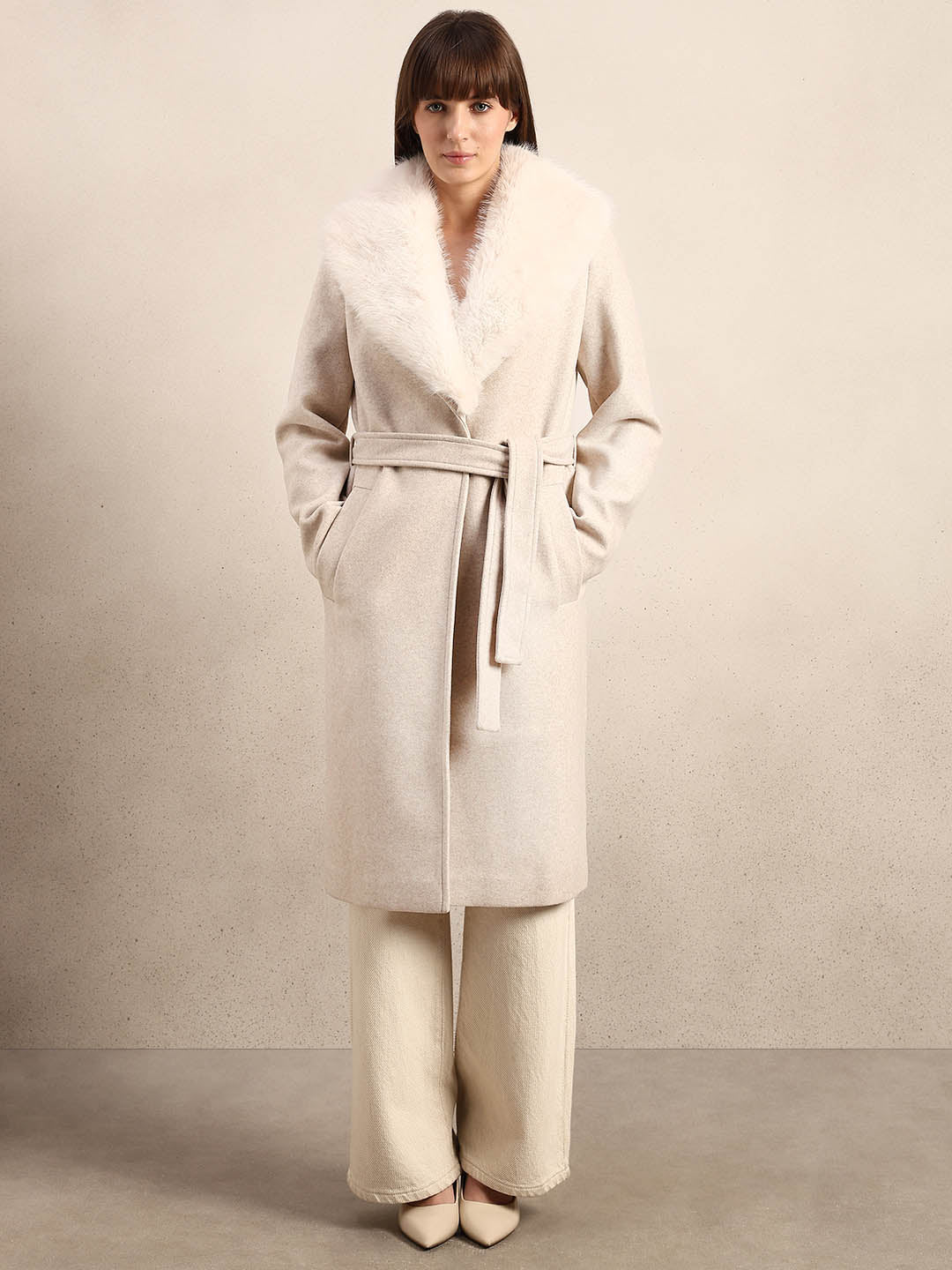 Off-White Belted Long Coat