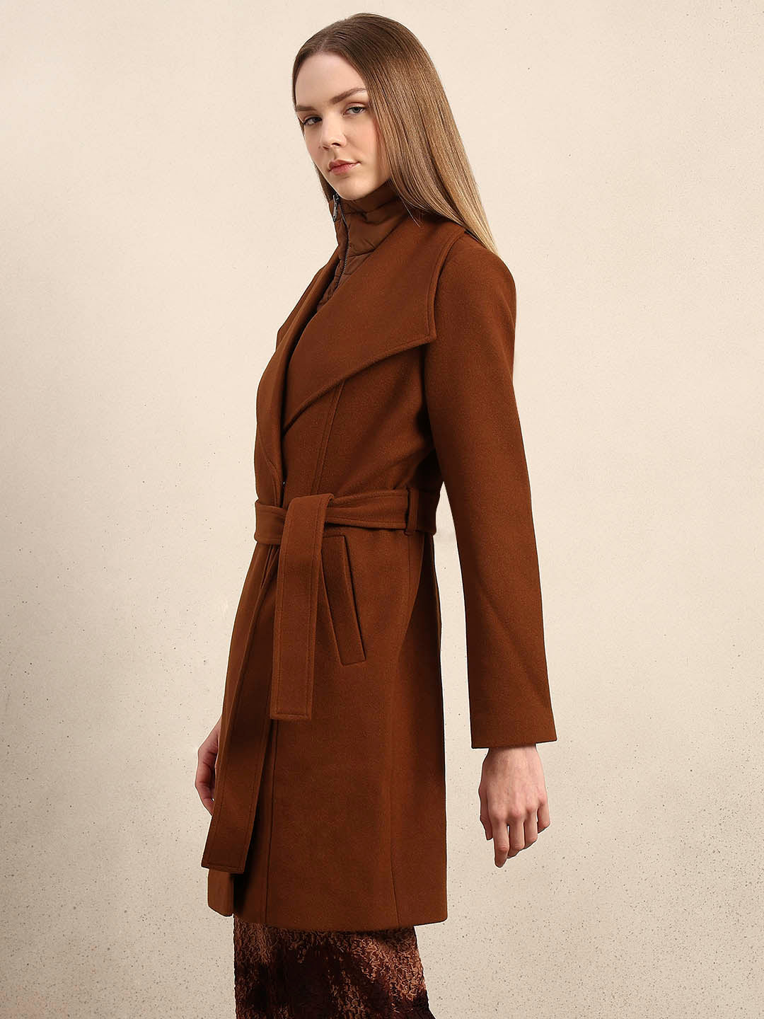Brown Belted Coat