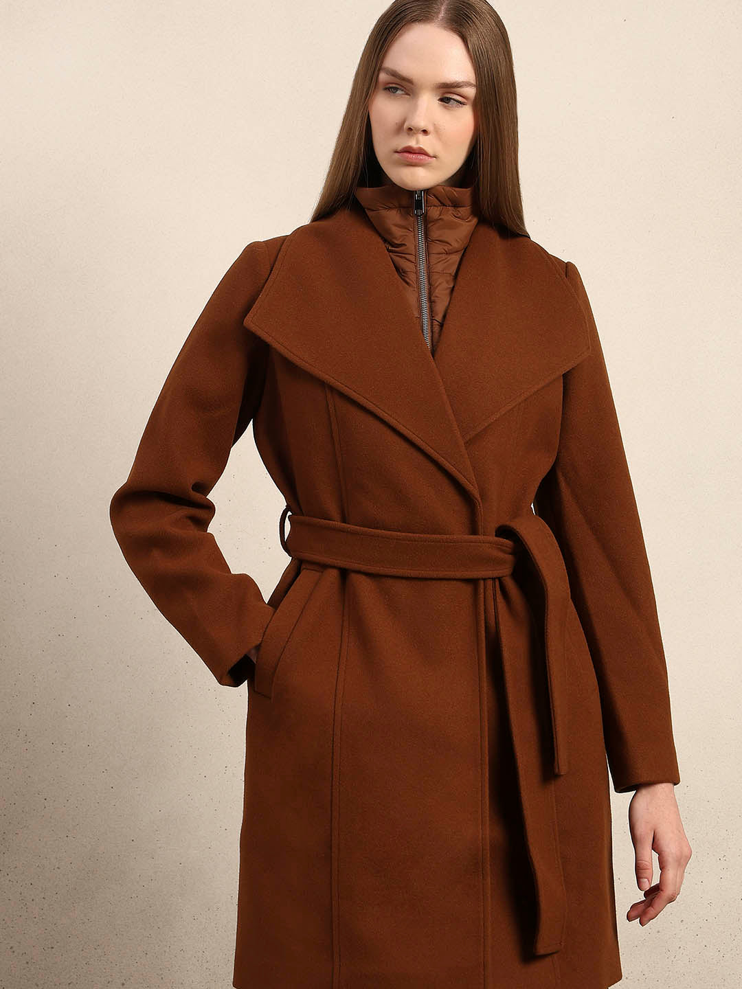 Brown Belted Coat