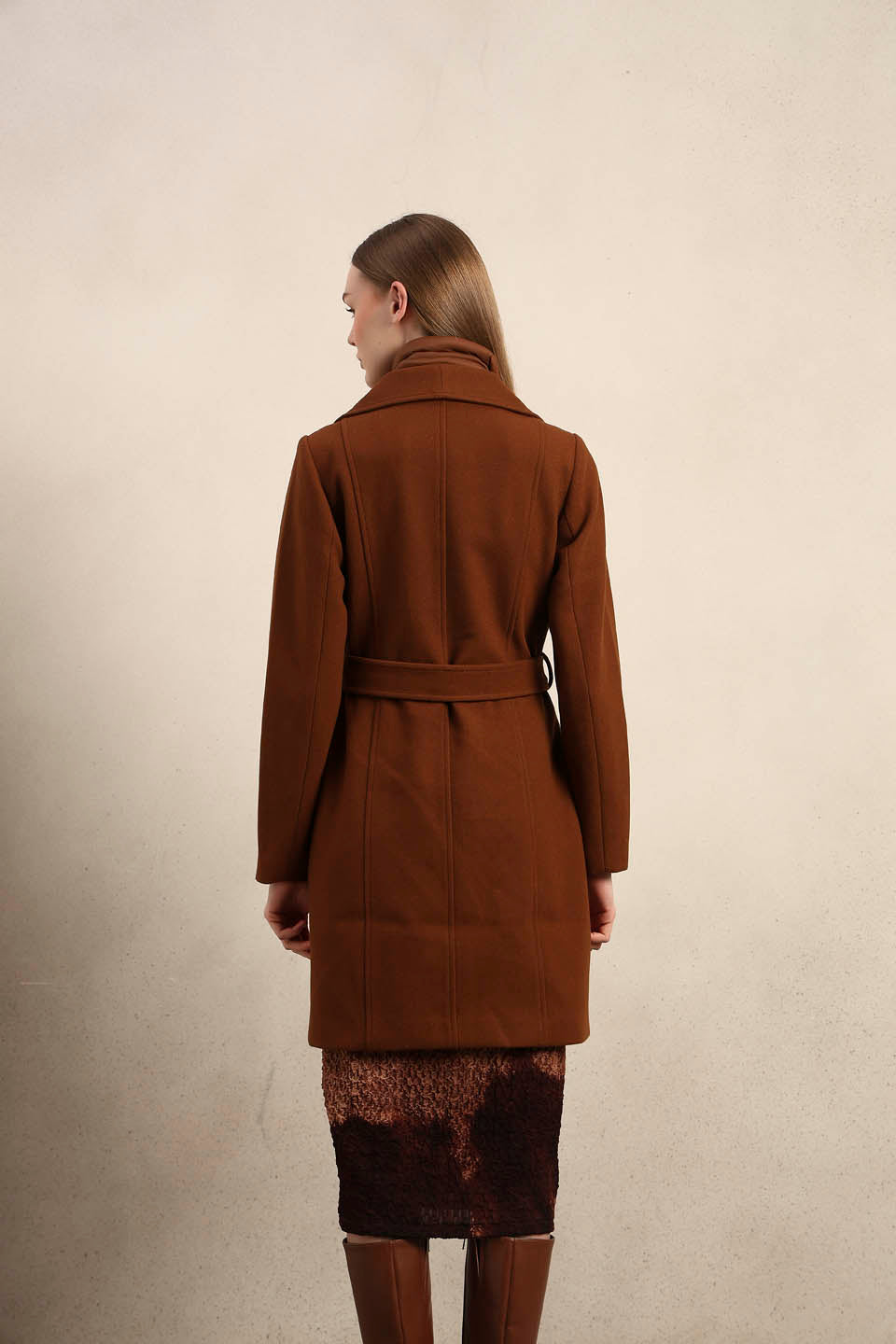 Brown Belted Coat