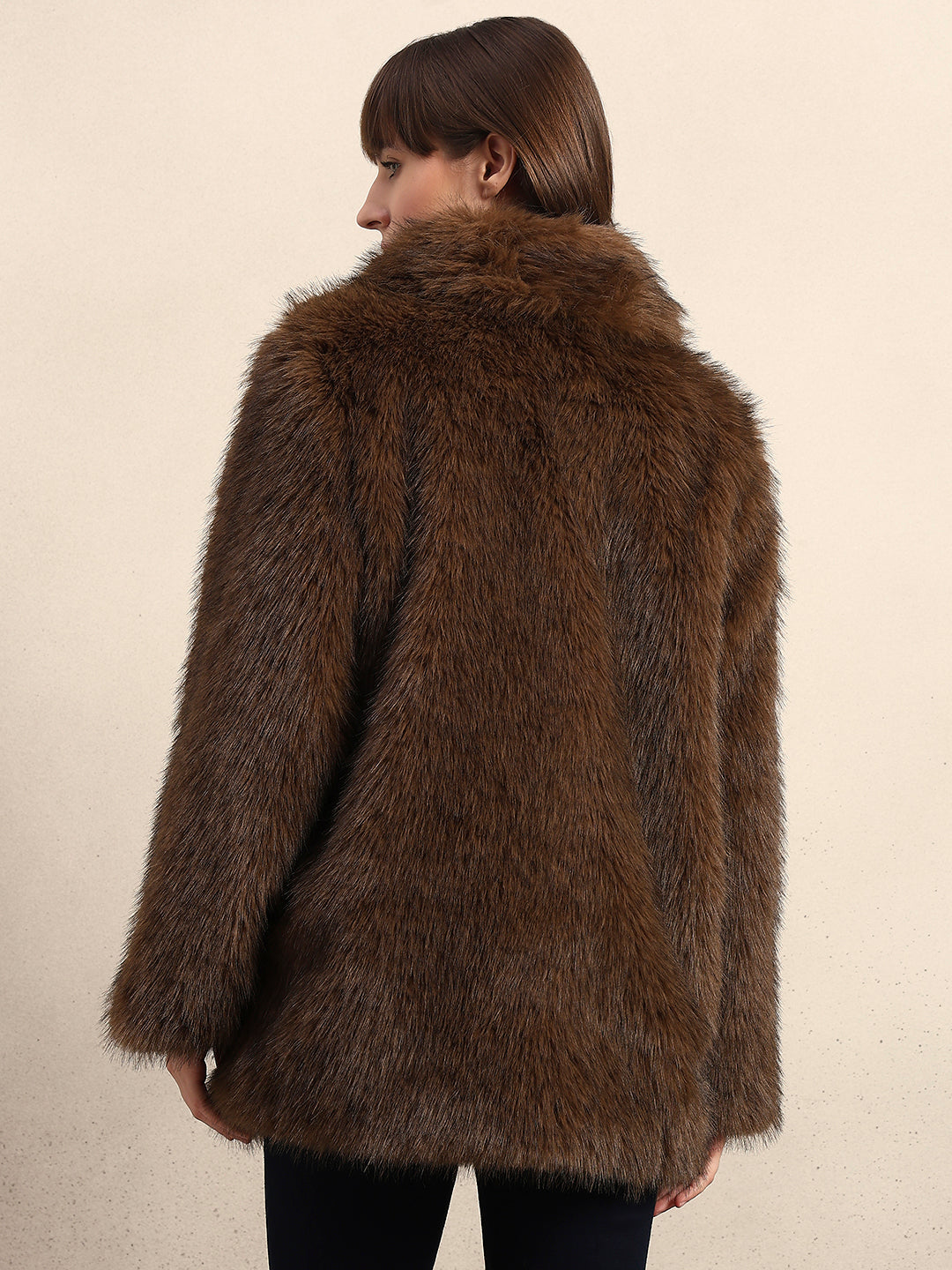 Brown Faux Fur Coat