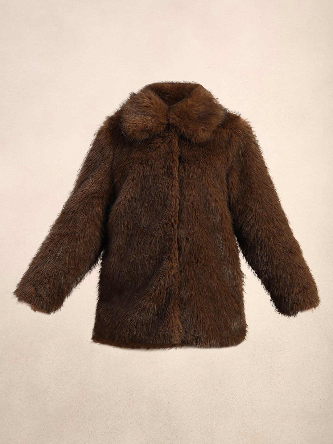 Brown Faux Fur Coat