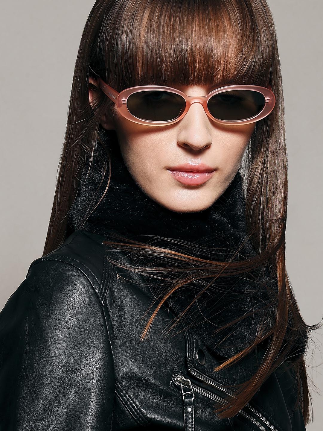 Pink Oval Framed Sunglasses