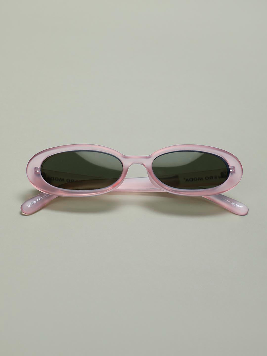 Pink Oval Framed Sunglasses