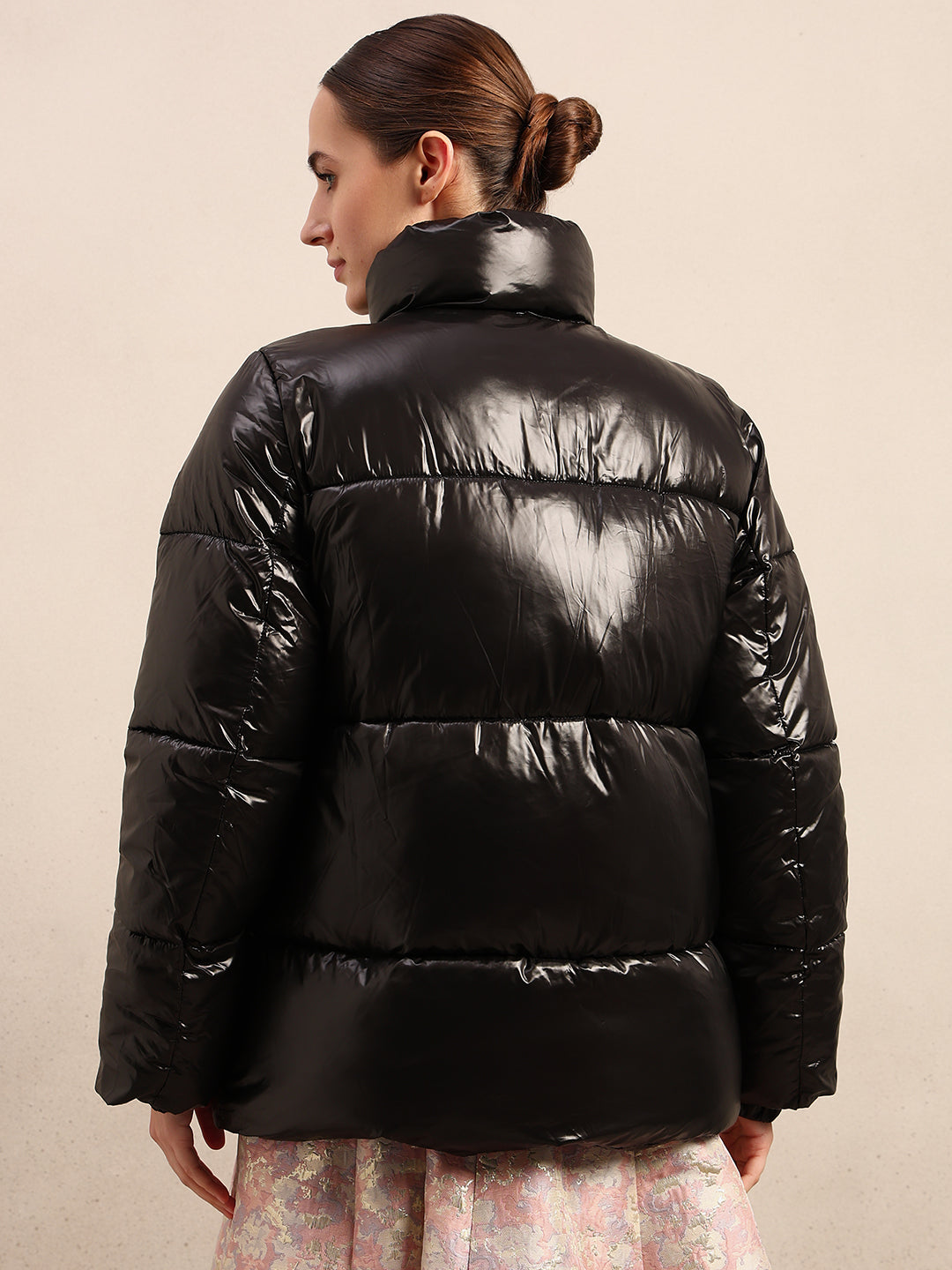 Black Short Puffer Jacket